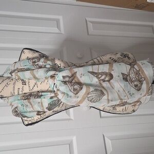 Seashell and Starfish Patterned Scarf